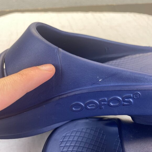 OOFOS OOahh Size 11 Womens 9 Mens Slip On Slide Recovery Sandals Blue,Comfort - Picture 6 of 12